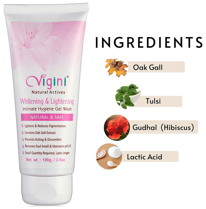 Vigini Whitening Lightening Intimate Feminine Hygiene Gel Wash for Women - Classic Derma
