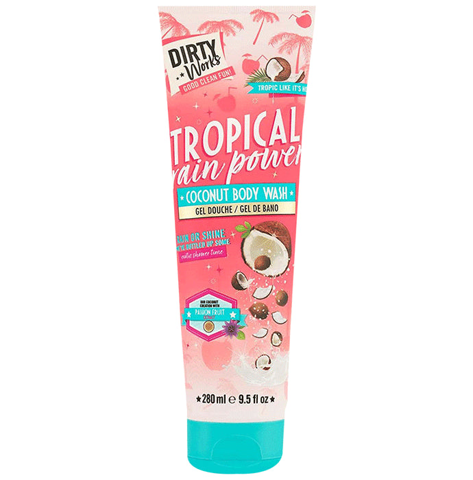 Dirty Works Tropical Rain Power Coconut Body Wash - Classic Derma