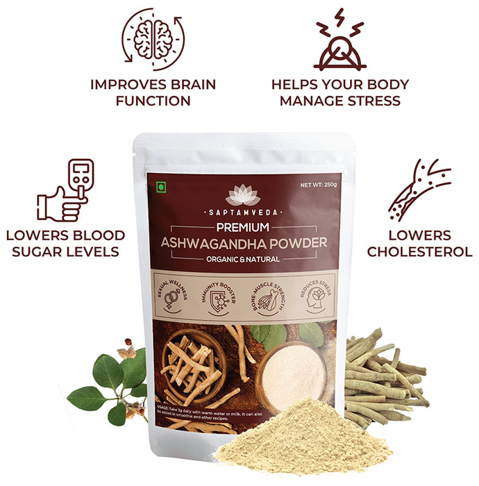 Saptamveda Premium Organic & Natural Ashwagandha Powder