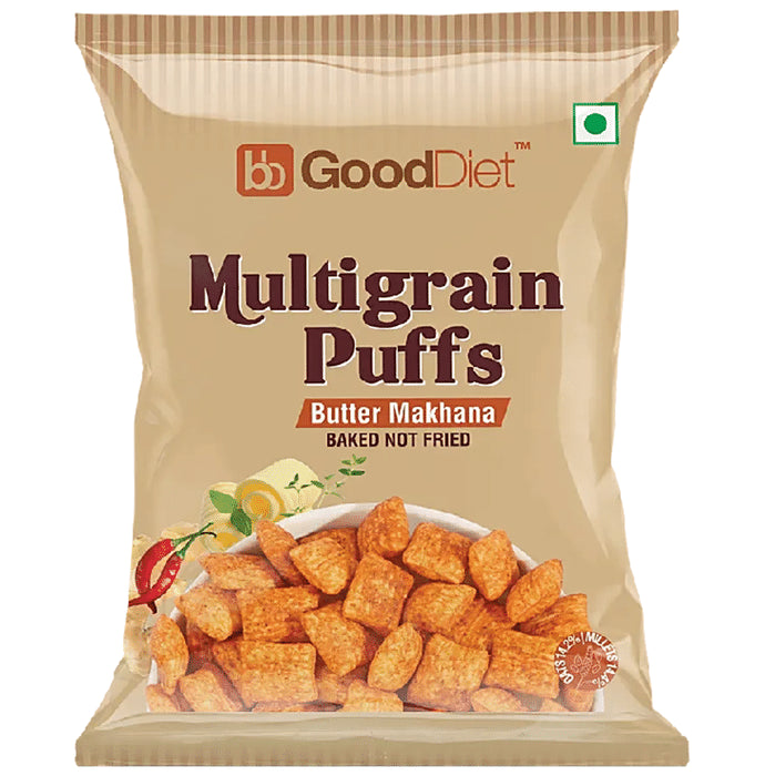 GoodDiet Multi Grain Puffs Butter Makhana - Classic Derma