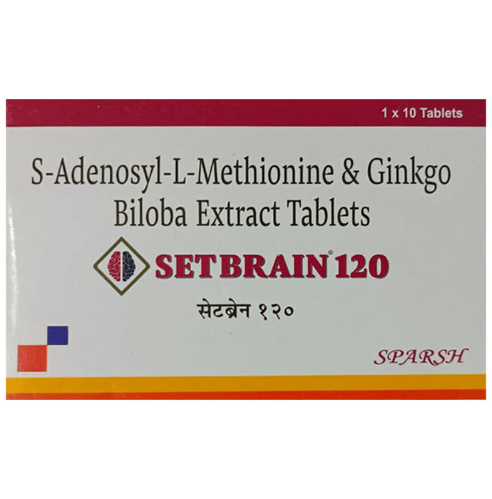 Setbrain 120 Tablet with S-Adenosyl-L-Methionine & Ginkgo Biloba Extract - Classic Derma
