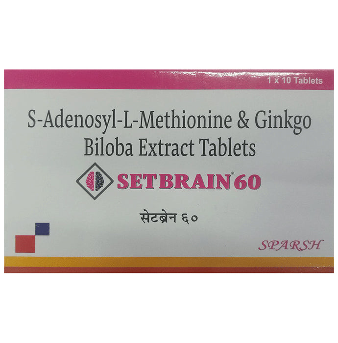 Setbrain 60 Tablet with S-Adenosyl-L-Methionine & Ginkgo Biloba Extract - Classic Derma