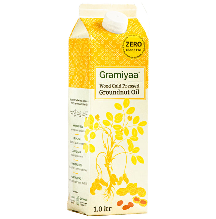 Gramiyaa Wood Cold Pressed Groundnut Oil (1Ltr Each) - Classic Derma