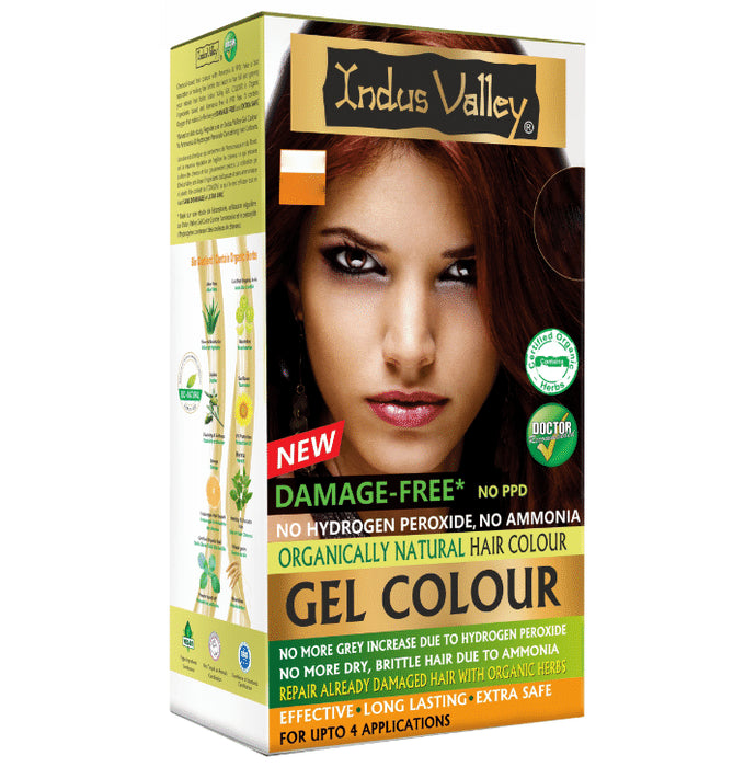 Indus Valley Organically Natural Hair Colour Gel | No Ammonia | Burgundy - Classic Derma