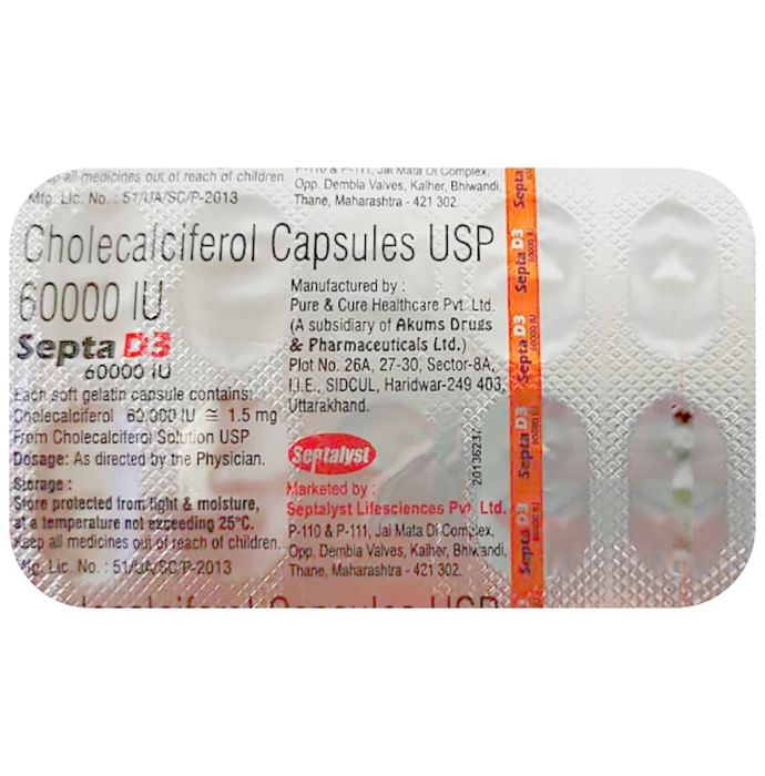 Septa D3 Soft Gelatin Capsule