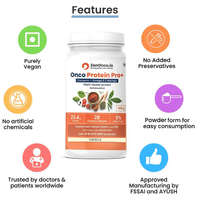 MediZen Onco Protein Pro+ 23.4gm Powder Vanilla