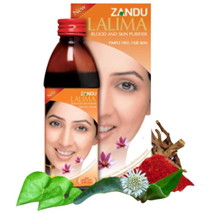 Zandu Lalima Blood and Skin Purifier Syrup | Improves Skin Glow & Reduces Pimples - Classic Derma