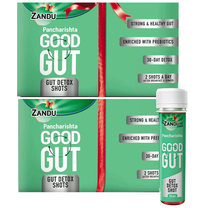 Zandu Pancharishta Good Gut - Gut Detox Shot (30 Each) - Classic Derma