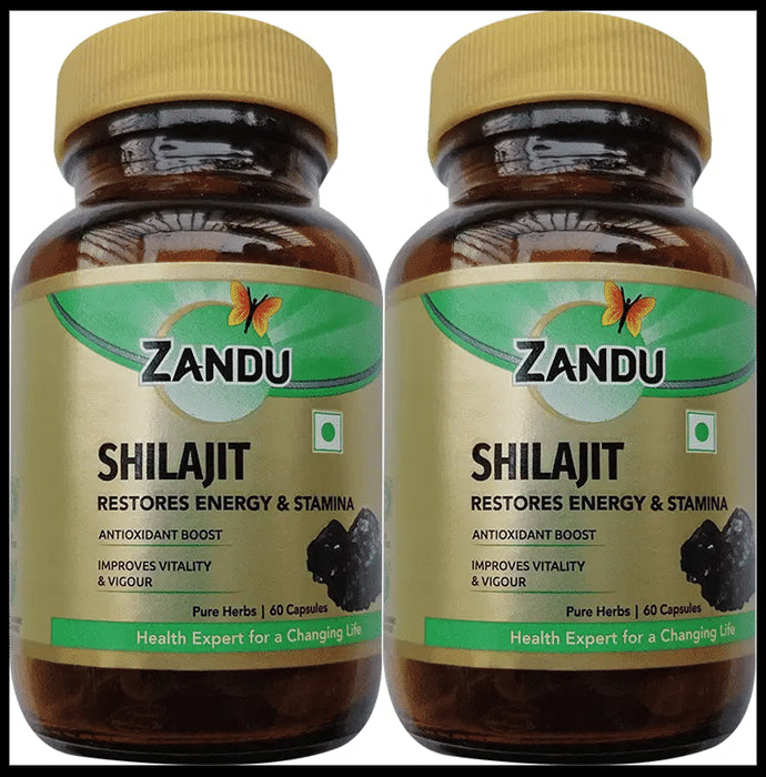 Zandu Shilajit Capsule (60 Each) - Classic Derma