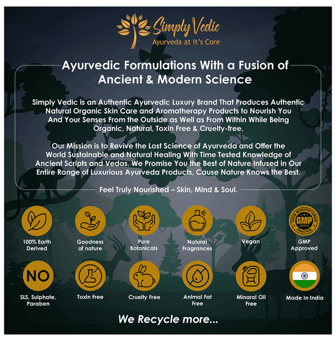 Simply Vedic Combo Pack of Soap 100gm Each (2 Coffee Bean, 2 Activated Charcoal Eucalyptus & 2 Charcoal Lemongrass Mint )