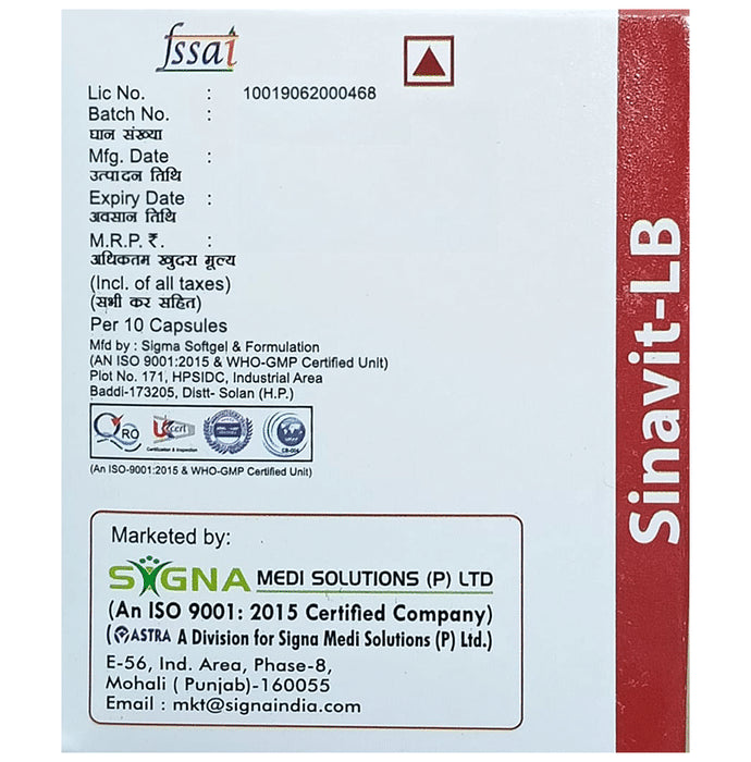 Sinavit-LB Capsule (10 Each)