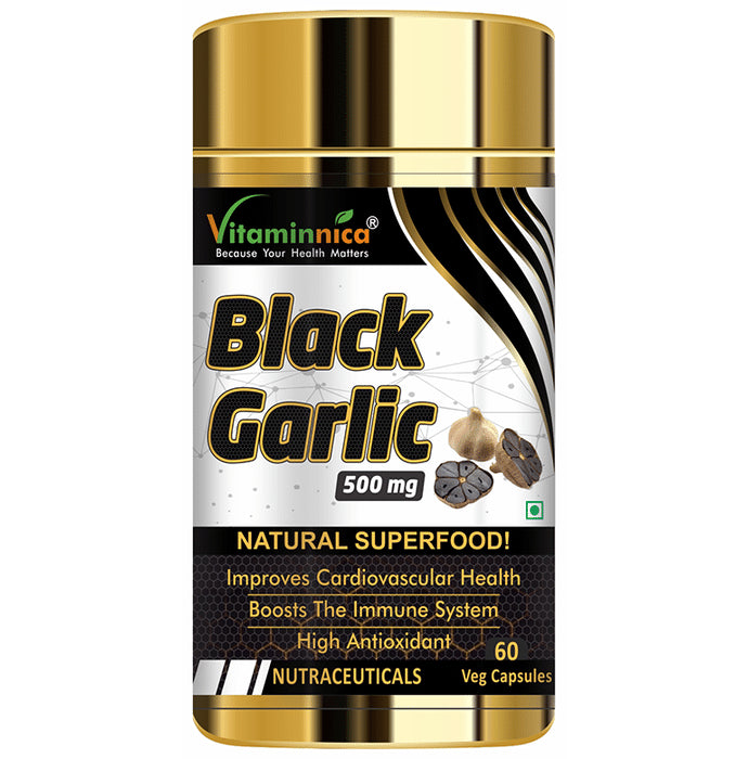 Vitaminnica Black Garlic 500mg Veg Capsule - Classic Derma