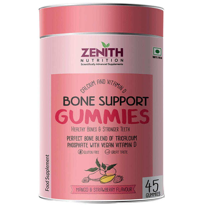 Zenith Nutrition Calcium and Vitamin D Bone Support Gummies Mango & Strawberry - Classic Derma