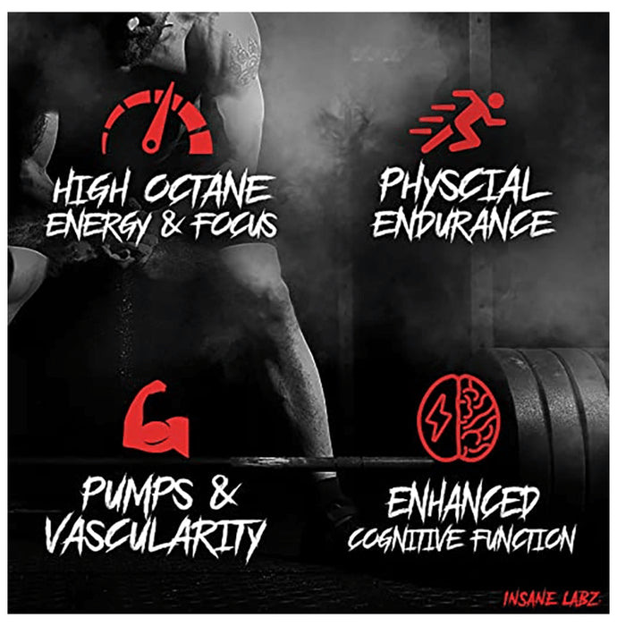 Insane Labz Psychotic Infused Pre-Workout Power House Powder Hawaiian Orange