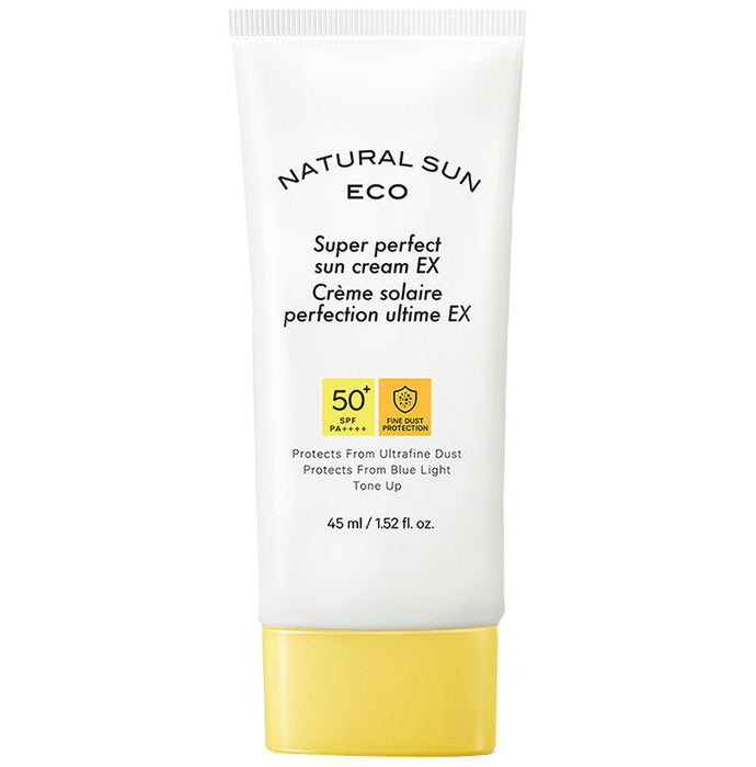 The Face Shop Natural Sun Eco Super Perfect Sunscreen Spf 50+ Pa +++, Protection From Blue Light, Digital Devices, Uv A & Uv B Rays - Classic Derma