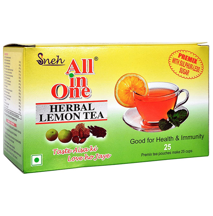 Sneh All in One Herbal Lemon Tea | Premix with Sulphur-Less Sugar | For Immunity