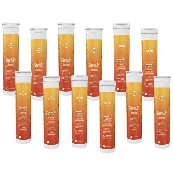 Setu Vitamin C Fizz Effervescent Tablet (20 Each) - Classic Derma