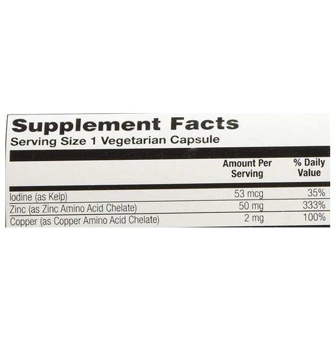 Solaray Zinc Copper Vegetarian Capsule | Amino Acid Chelate With Whole Rice, Kelp & Pumpkin Seed