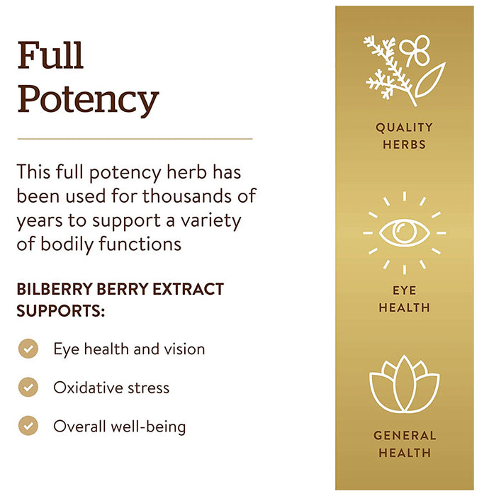 Solgar Bilberry Berry Extract Vegetable Capsule