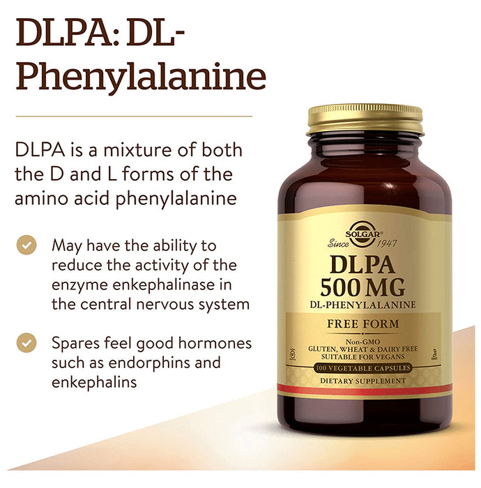 Solgar DLPA DL-Phenylalanine 500mg Vegetable Capsule