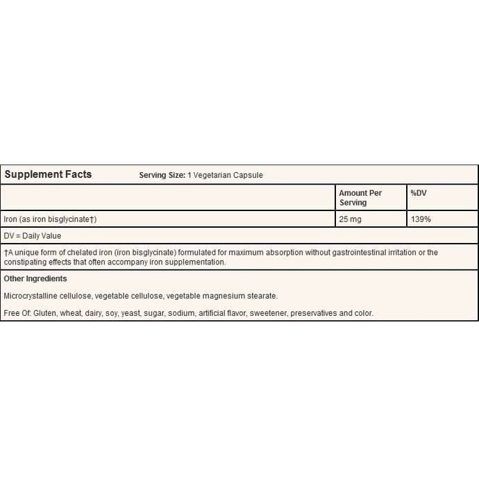 Solgar Gentle Iron 25mg Vegetable Capsule
