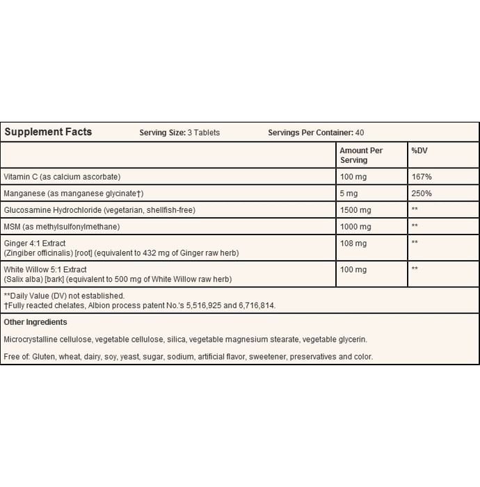 Solgar Glucosamine MSM Complex Tablet