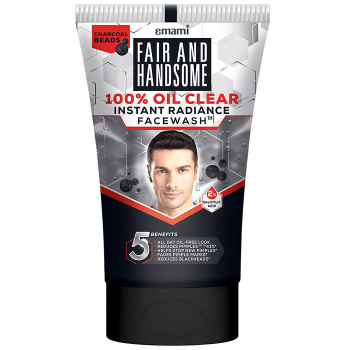 Emami Fair and Handsome Instant 100% Oil Clear Radiance Face Wash - Classic Derma