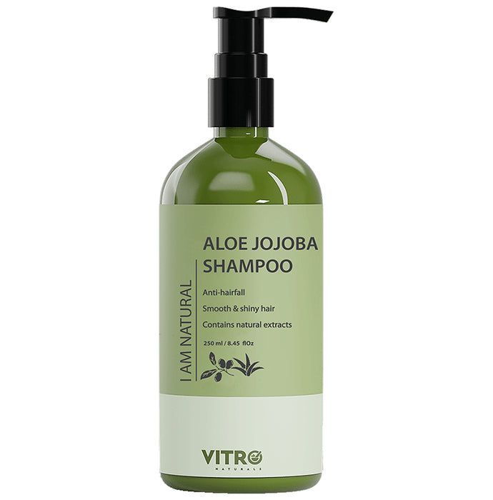 Vitro Naturals I Am Natural Aloe Jojoba Shampoo for Hair Growth - Classic Derma