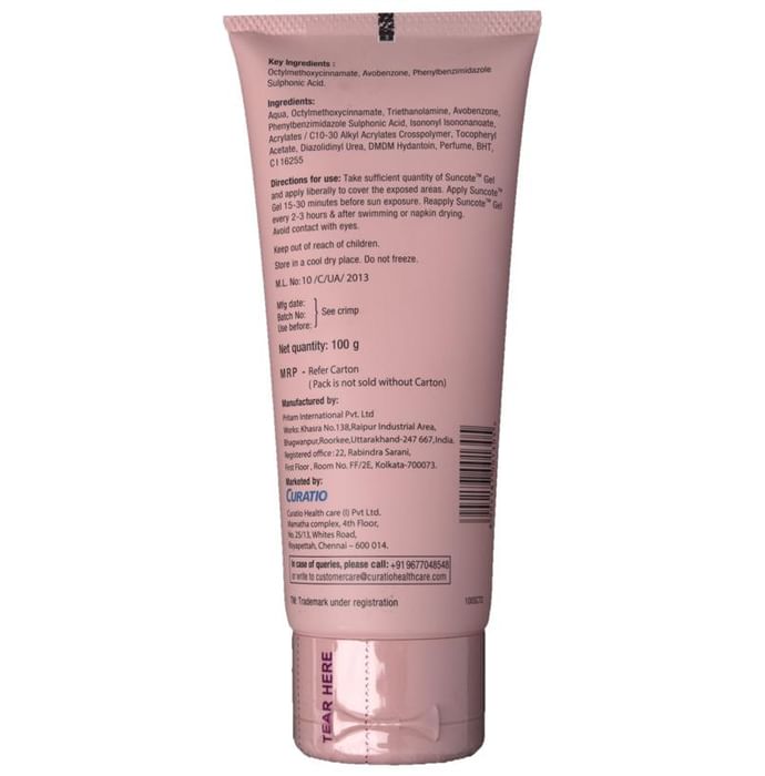 Suncote SPF 30 Sunscreen Gel for UV Rays Protection