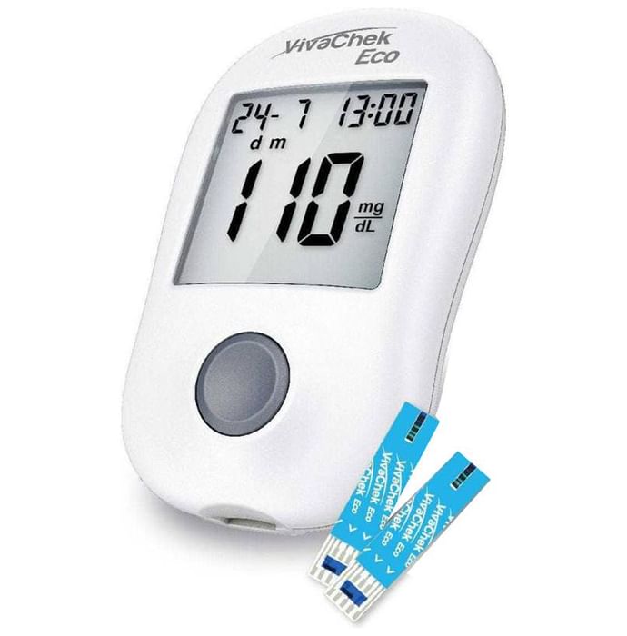 VivaChek Eco Glucometer Kit with 10 Test Strips Free - Classic Derma