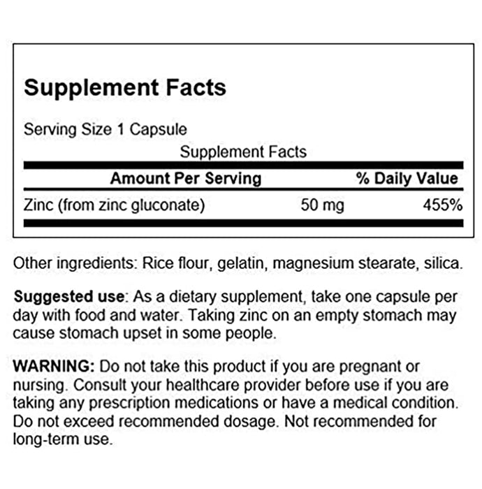 Swanson Zinc Gluconate Capsule
