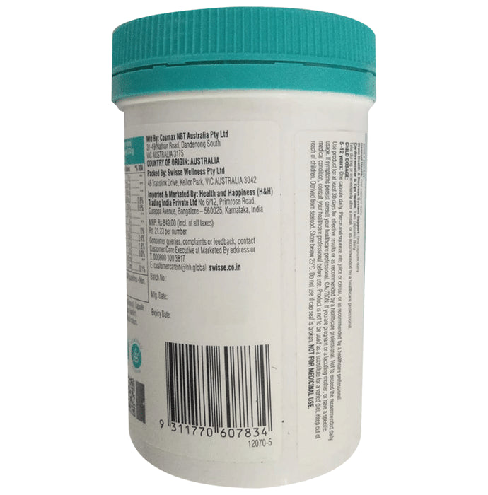 Swisse Ultiboost Odourless High Strength Wild Fish Oil Capsule with 1500mg Omega 3 | For Heart, Brain, Eye & Joint Health
