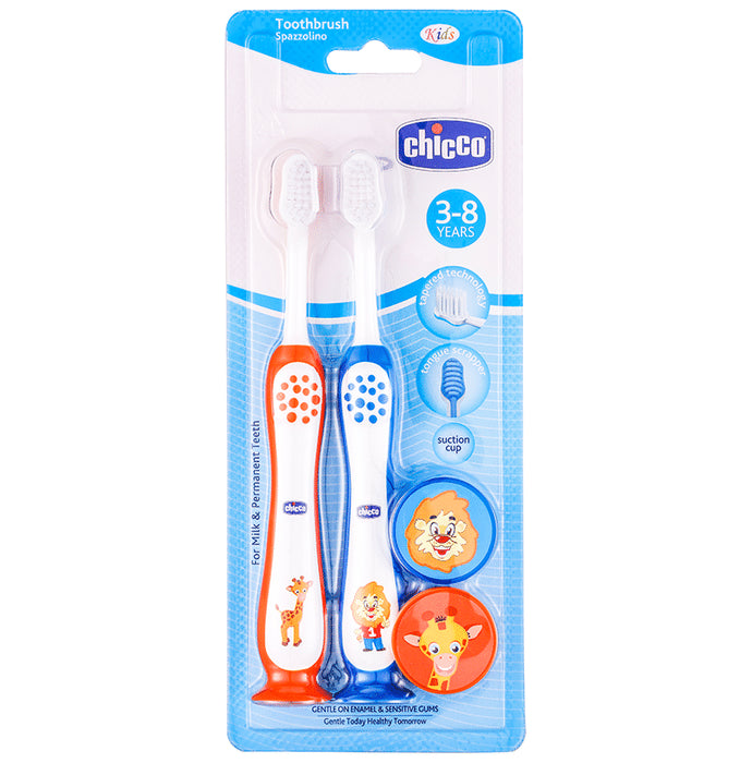 Chicco Toothbrush Set Blue + Orange - Classic Derma