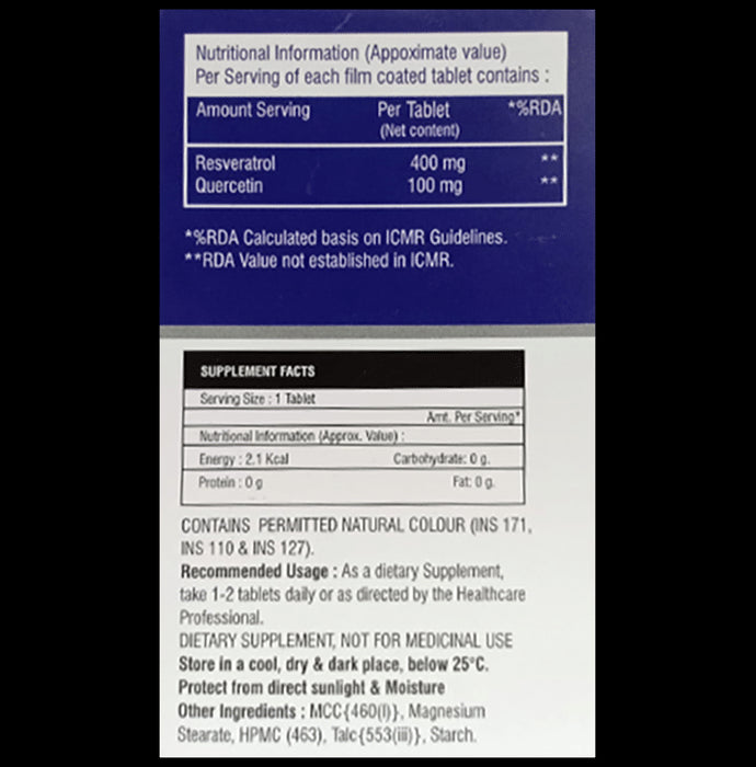 Meluktor 500 Resveratrol & Quercetin Tablet