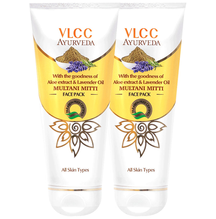 VLCC Ayurveda Multani Mitti Face Pack (100gm Each) - Classic Derma