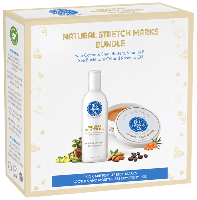 The Moms Co. Natural Stretch Marks Bundle - Classic Derma