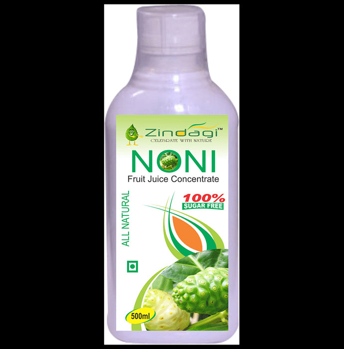 Zindagi 100% Sugar Free Noni Fruit Juice Concentrate (Buy 4 Get 1 Free - 500 ml Each) - Classic Derma