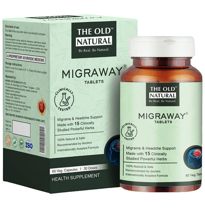 The Old Natural Migraway Tablet Migraine and Headache - Classic Derma