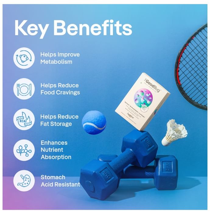 The Good Bug Metabolically Lean Daily Probiotics Powder | For Weight Management & Gut Health (2gm Each)