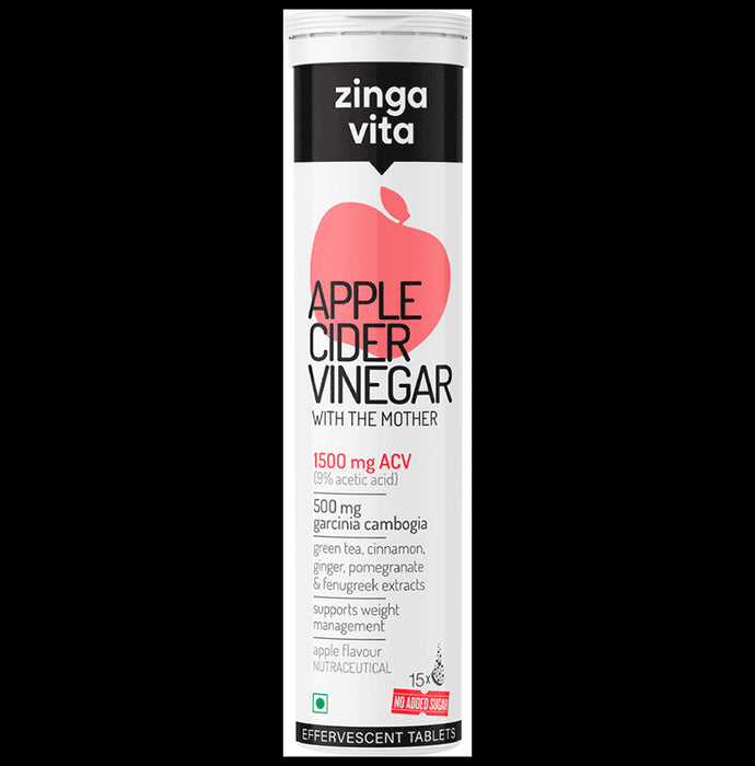 Zingavita Apple Cider Vinegar 1500mg Effervescent Tablet No Added Sugar - Classic Derma