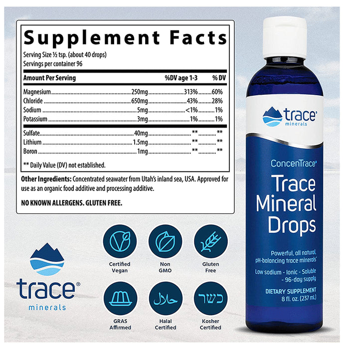 Trace Minerals Concentrace Mineral Drops (237ml Each)