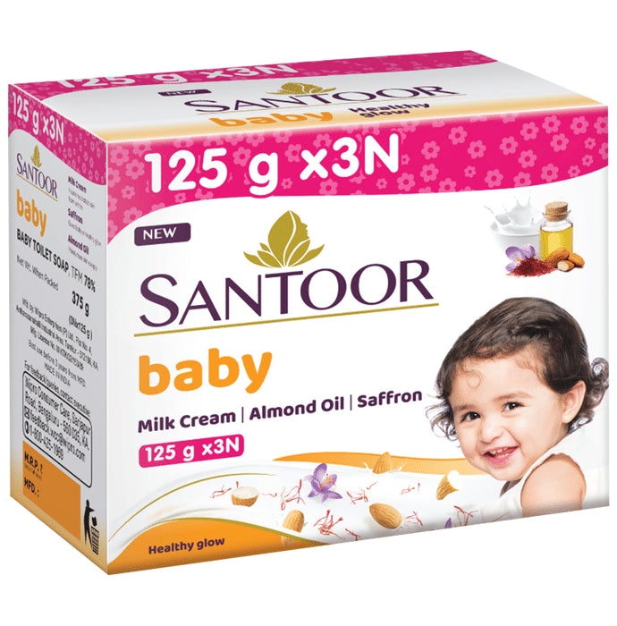 Santoor Baby Soap (125gm Each) - Classic Derma