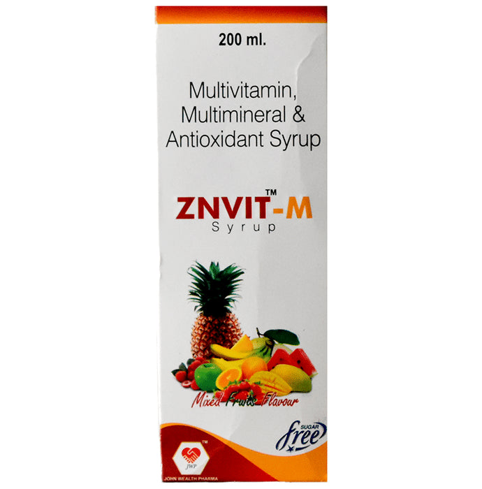 Znvit-M Syrup Mix Fruit Flavour Sugar Free - Classic Derma