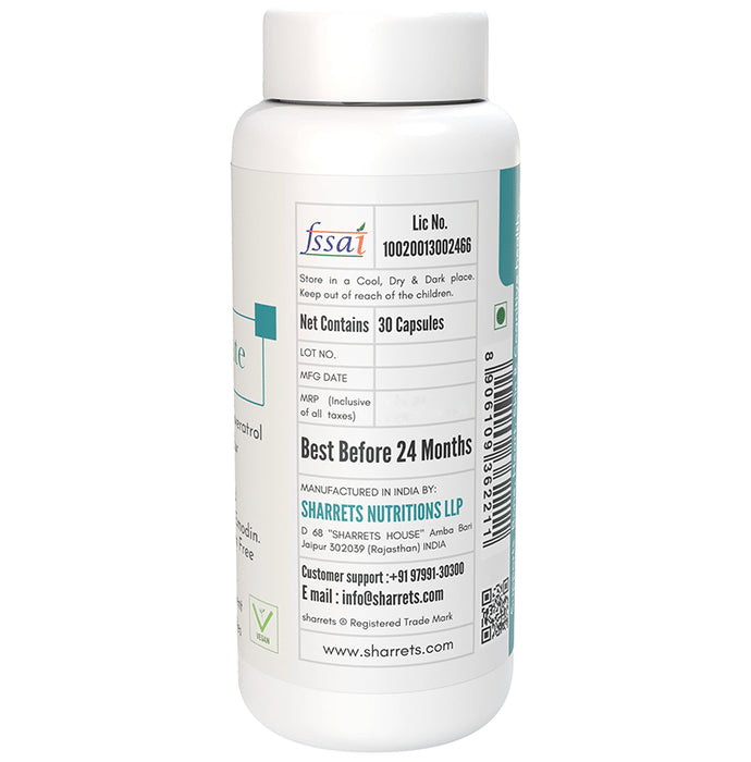 Sharrets Nutritions Resonate Resveratrol 1000mg Vegan Capsule