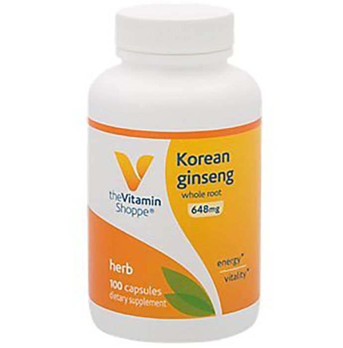 The Vitamin Shoppe Korean Ginseng 648mg Capsule - Classic Derma