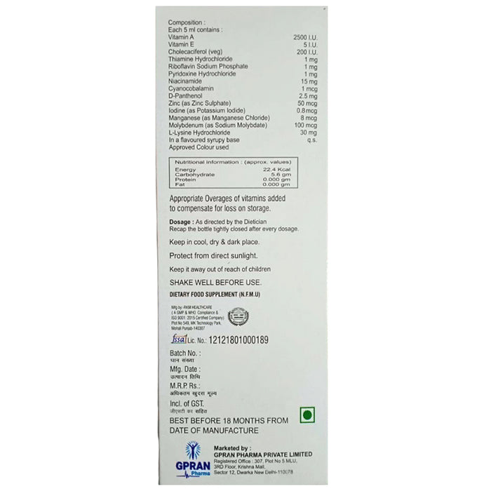 Truvit Syrup Elaichi