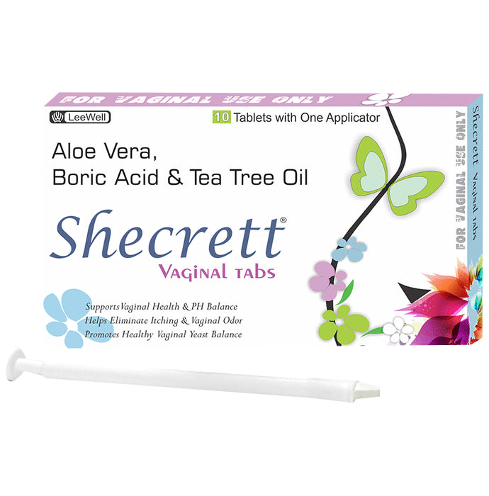 Shecrett Vaginal Boric Acid Suppositories for Yeast & Bacterial Infections, Discharge, Itching, Burning Aid - Classic Derma