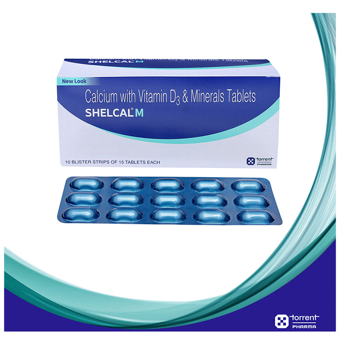 Shelcal -M Tablet with Calcium, Vitamin D3 & Minerals | Bone, Joint & Muscle Care