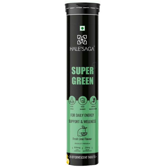 Halesaga Super Green Effervescent Tablet Fresh Lime - Classic Derma