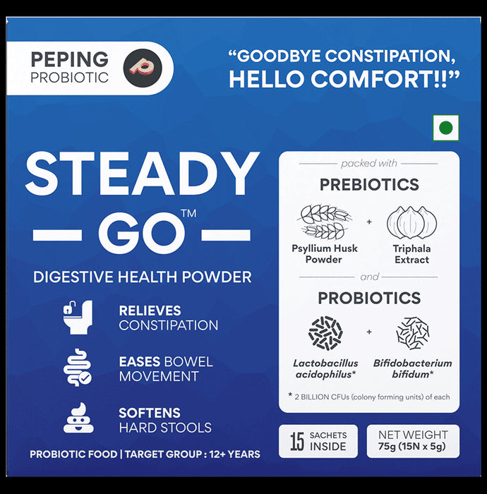 Peping Probiotic Steady Go Digestive Health Sachet (5gm Each) - Classic Derma